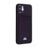 Newface Apple iPhone 12 Kılıf Kelvin Kartvizitli Silikon - Derin Mor