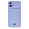 Newface Apple iPhone 12 Kılıf Kelvin Kartvizitli Silikon - Lila