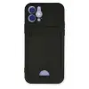 Newface Apple iPhone 12 Kılıf Kelvin Kartvizitli Silikon - Siyah