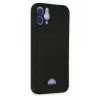 Newface Apple iPhone 12 Kılıf Kelvin Kartvizitli Silikon - Siyah