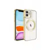 Newface Apple iPhone 12 Kılıf Kross Magneticsafe Kapak - Gold