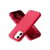 Newface Apple iPhone 12 Kılıf Nano içi Kadife Silikon - Kırmızı