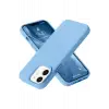 Newface Apple iPhone 12 Kılıf Nano içi Kadife Silikon - Mavi
