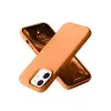 Newface Apple iPhone 12 Kılıf Nano içi Kadife Silikon - Turuncu
