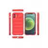 Newface Apple iPhone 12 Kılıf Optimum Silikon - Kırmızı