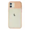 Newface Apple iPhone 12 Kılıf Palm Buzlu Kamera Sürgülü Silikon - Pembe
