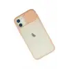 Newface Apple iPhone 12 Kılıf Palm Buzlu Kamera Sürgülü Silikon - Pembe
