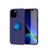Newface Apple iPhone 12 Kılıf Range Yüzüklü Silikon - Mavi