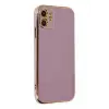 Newface Apple iPhone 12 Kılıf Volet Silikon - Mor