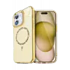 Newface Apple iPhone 12 Live Diamond Magsafe Kapak - Sarı