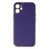 Newface Apple iPhone 12 Mini Kılıf Coco Deri Silikon Kapak - Mor