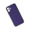 Newface Apple iPhone 12 Mini Kılıf Coco Deri Silikon Kapak - Mor