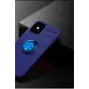 Newface Apple iPhone 12 Mini Kılıf Range Yüzüklü Silikon - Mavi