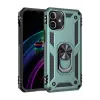 Newface Apple iPhone 12 Mini Kılıf Sofya Yüzüklü Silikon Kapak - Yeşil