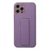 Newface Apple iPhone 12 Pro Kılıf Coco Deri Standlı Kapak - Lila