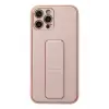 Newface Apple iPhone 12 Pro Kılıf Coco Deri Standlı Kapak - Pembe