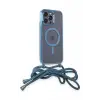 Newface Apple iPhone 12 Pro Kılıf Divo Lazer Askılı Magsafe Kapak - Sierra Blue