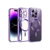 Newface Apple iPhone 12 Pro Kılıf Kross Magneticsafe Kapak - Mor