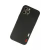 Newface Apple iPhone 12 Pro Kılıf Loop Deri Silikon - Siyah