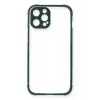 Newface Apple iPhone 12 Pro Kılıf Miami Şeffaf Silikon - Koyu Yeşil