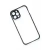 Newface Apple iPhone 12 Pro Kılıf Miami Şeffaf Silikon - Lacivert