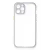 Newface Apple iPhone 12 Pro Kılıf Miami Şeffaf Silikon - Lila