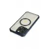 Newface Apple iPhone 12 Pro Kılıf Prag Magneticsafe Kapak - Lacivert