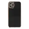 Newface Apple iPhone 12 Pro Kılıf Volet Silikon - Siyah