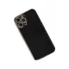 Newface Apple iPhone 12 Pro Kılıf Volet Silikon - Siyah