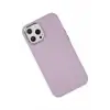 Newface Apple iPhone 12 Pro Max Kılıf Asya Deri Silikon - Lila