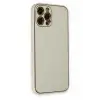 Newface Apple iPhone 12 Pro Max Kılıf Coco Deri Silikon Kapak - Beyaz