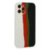 Newface Apple iPhone 12 Pro Max Kılıf Ebruli Lansman Silikon - Beyaz-Siyah