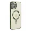 Newface Apple iPhone 12 Pro Max Kılıf Kross Magneticsafe Kapak - Koyu Yeşil