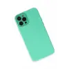 Newface Apple iPhone 12 Pro Max Kılıf Lansman Glass Kapak - Turkuaz