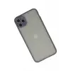 Newface Apple iPhone 12 Pro Max Kılıf Montreal Silikon Kapak - Gri