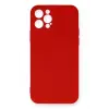 Newface Apple iPhone 12 Pro Max Kılıf Nano içi Kadife Silikon - Kırmızı