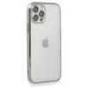 Newface Apple iPhone 12 Pro Max Kılıf Razer Lensli Silikon - Gümüş
