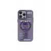 Newface Apple iPhone 13 Pro Kılıf Apollo Magneticsafe Desenli Kapak - Apollo Mor - 3