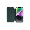 Newface Apple iPhone 13 Pro Kılıf Dolpin Kapaklı - Koyu Yeşil