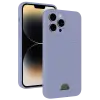 Newface Apple iPhone 13 Pro Kılıf Kelvin Kartvizitli Silikon - Lila