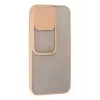 Newface Apple iPhone 13 Pro Kılıf Palm Buzlu Kamera Sürgülü Silikon - Pembe