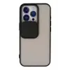 Newface Apple iPhone 13 Pro Kılıf Palm Buzlu Kamera Sürgülü Silikon - Siyah