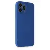Newface Apple iPhone 13 Pro Max Kılıf Nano içi Kadife Silikon - Lacivert