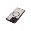 Newface Apple iPhone 13 Pro Max Kılıf Prag Magneticsafe Kapak - Siyah