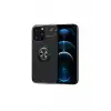 Newface Apple iPhone 13 Pro Max Kılıf Range Yüzüklü Silikon - Siyah