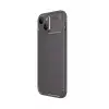 Newface Apple iPhone 14 Kılıf Auto Focus Karbon Kapak - Gri