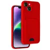 Newface Apple iPhone 14 Kılıf Kelvin Kartvizitli Silikon - Kırmızı