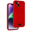 Newface Apple iPhone 14 Kılıf Kelvin Kartvizitli Silikon - Kırmızı