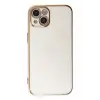 Newface Apple iPhone 14 Kılıf Volet Silikon - Beyaz