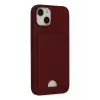 Newface Apple iPhone 14 Plus Kılıf Kelvin Kartvizitli Silikon - Bordo